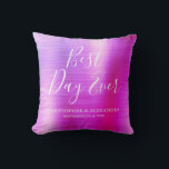 Bästa dagen någonsin Ro Rosa Lila Bröllop Kudde<br><div class="desc">Bästa dagen Alltid Bröllop Modern Girly Modern och Elegant Metallisk Rosa och Lila Party Pillow,  som är perfekt för elegant bröllop eller Möhippa. Denna party-kudde är perfekt för en Möhippa Bröllop-gåva. Om du behöver ytterligare matchande artiklar kontaktar du designern.</div>
