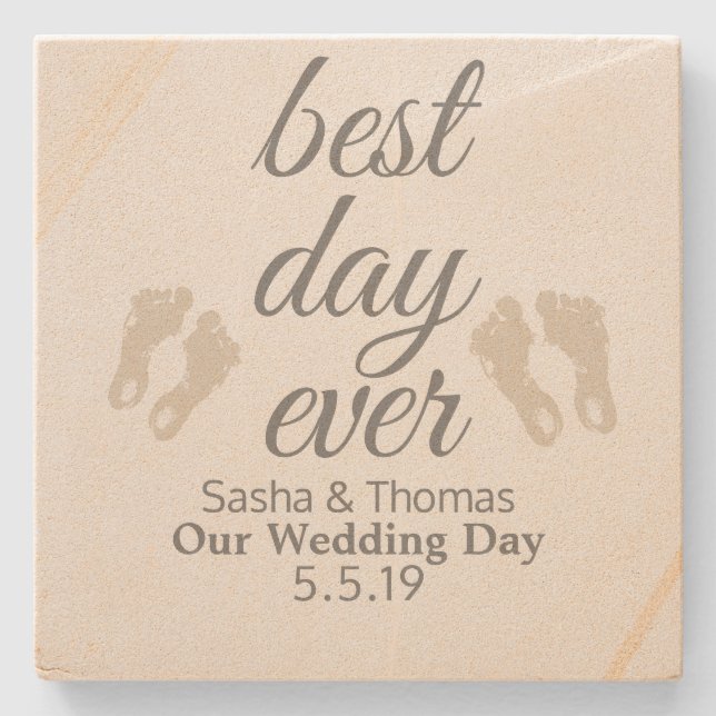 Bästa dagen någonsin-Sandstone-Underlägg Stenunderlägg (Framsidan)
