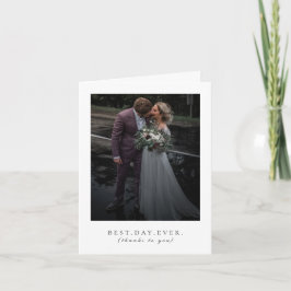 Bästa dagen någonsin-Tacken med fotopat i Bröllop Tack Kort