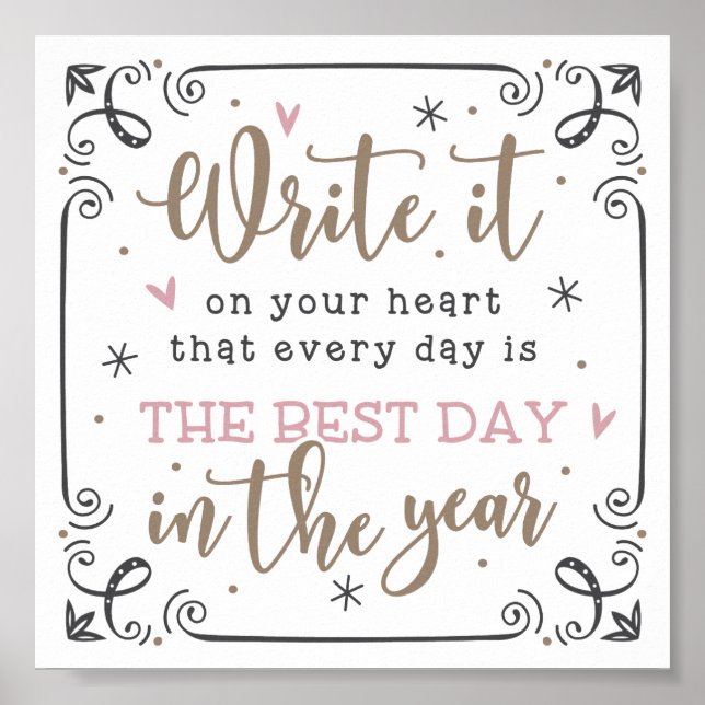 Bästa dagen poster (Framsidan)