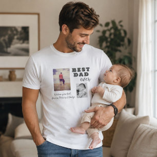 Bästa Dåliga Någonsin Fars Dag 2 Foto Collage T Shirt
