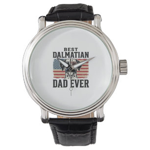 Bästa Dalmatiner Pappa Någonsin Patriotisk Hund T- Armbandsur