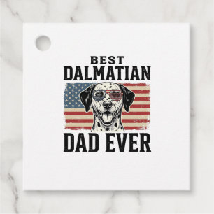 Bästa Dalmatiner Pappa Någonsin Patriotisk Hund Tr Gåvor Etiketter