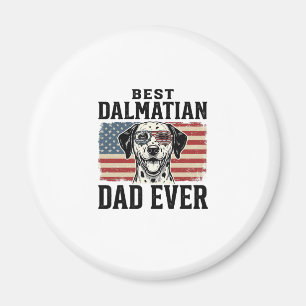 Bästa Dalmatiner Pappa Någonsin Patriotisk Hund Tr Magnet