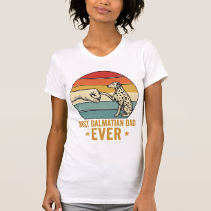 Bästa Dalmatiner Pappa Någonsin Vintage Fist Pump T Shirt