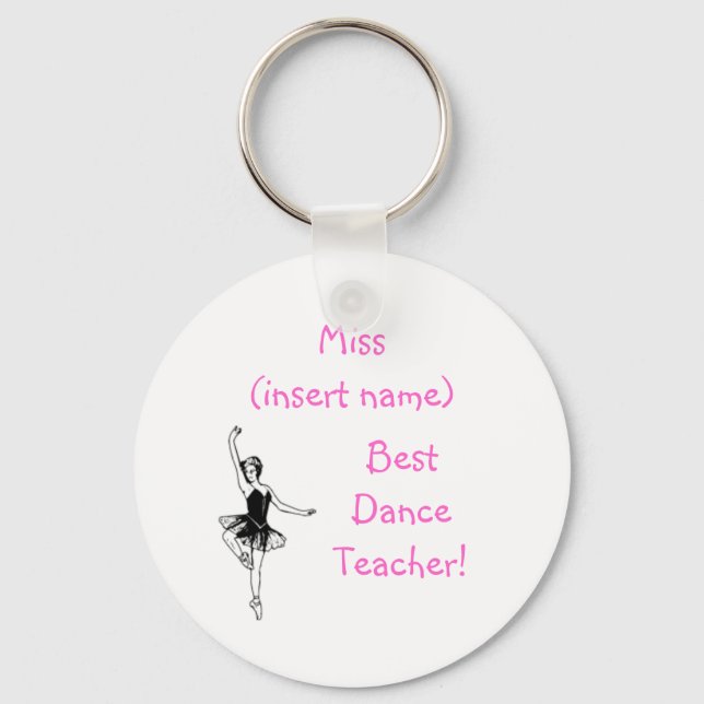 Bästa Dance Teacher! -nyckelring Nyckelring (Framsida)