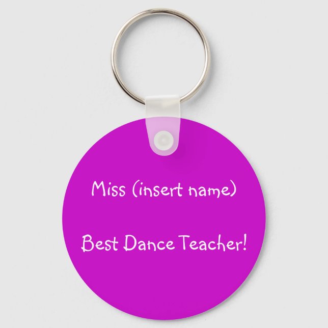 Bästa Dance Teacher! -nyckelring Nyckelring (Framsida)