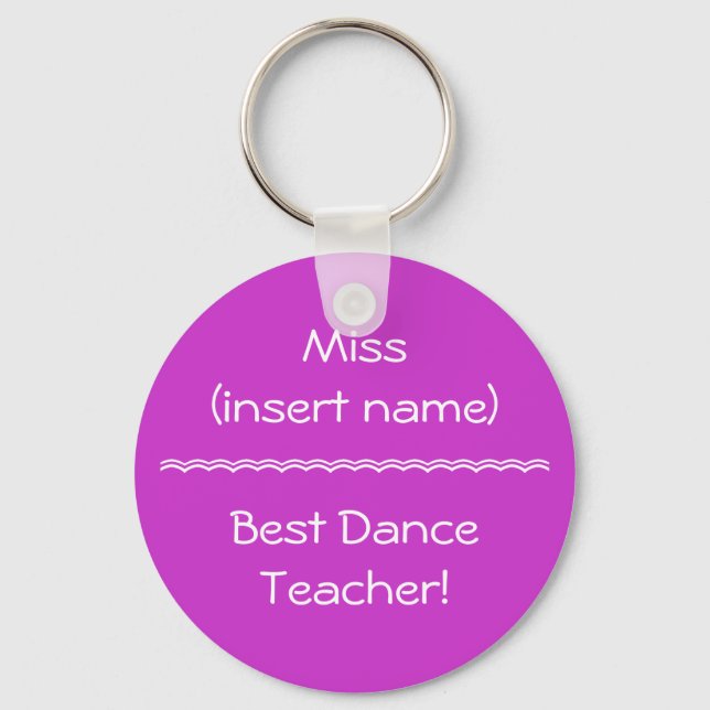 Bästa Dance Teacher! -nyckelring Nyckelring (Framsida)