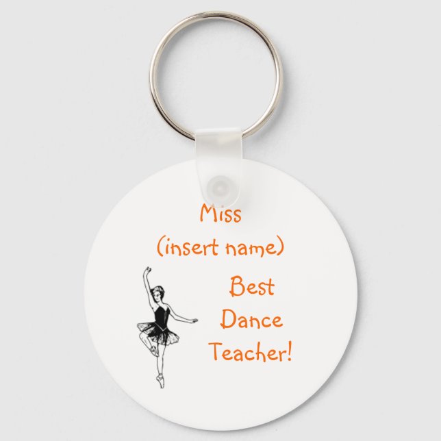 Bästa Dance Teacher! -nyckelring Nyckelring (Framsida)