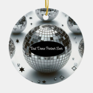 Bästa danspartner Disco Boll Julgransprydnad Keramik