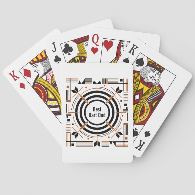 Bästa Dart Pappa – Glad Fars Dag Casinokort (Baksidan)