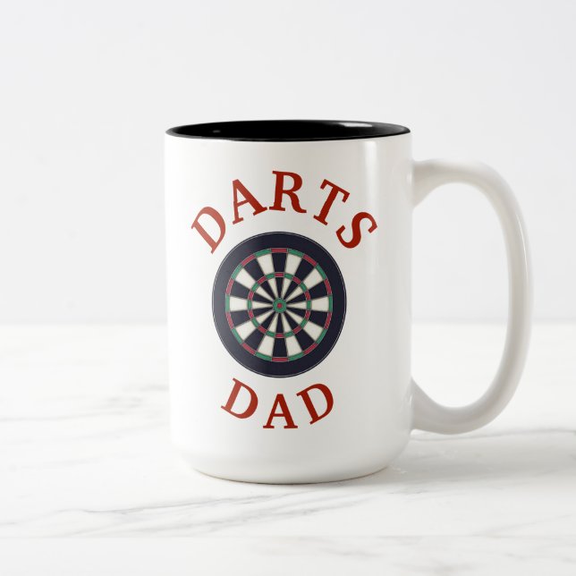 Bästa "DARTS PAPPA" nånsin! Fars dag Två-Tonad Mugg (Höger)
