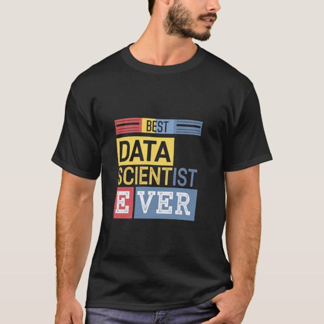 Bästa Data Scientist Någonsin Hustru Make Kollega  T Shirt (Framsida)