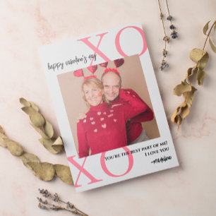 Bästa delen av mig XOXO Romantic Photo Valentines Julkort