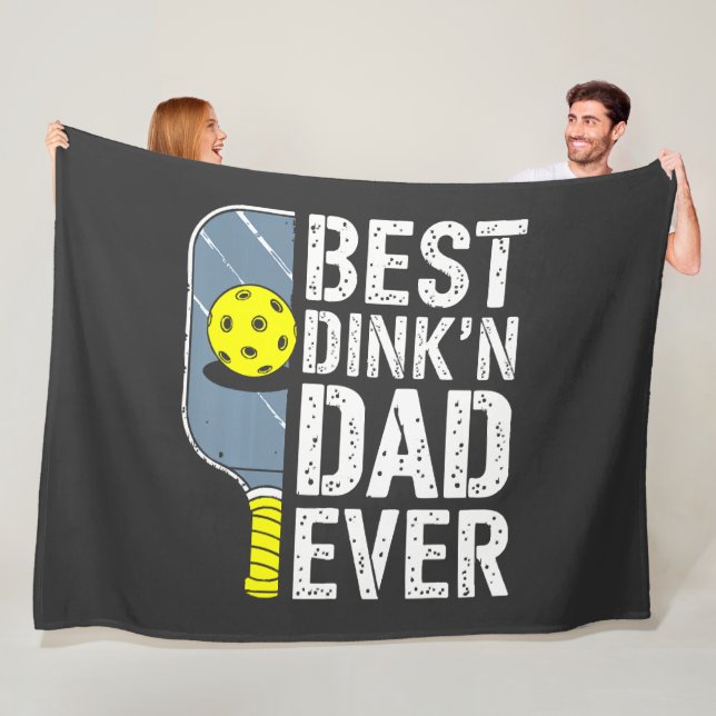 Bästa Dink'N Pappa Någonsin Pickleball Fleecefilt (På plats)