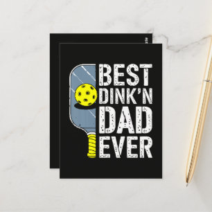 Bästa Dink'N Pappa Någonsin Pickleball Vykort