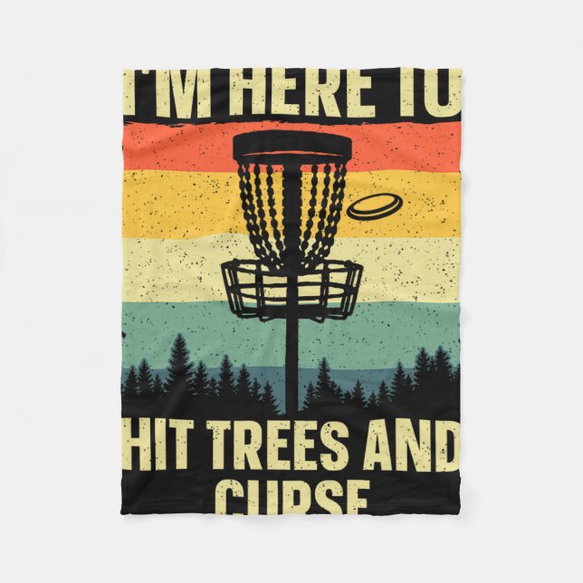 Bästa Disc Golf-konst för män kvinnor barn Disc Go Fleecefilt (Framsidan)