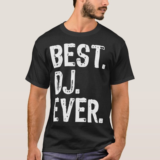 Bästa DJ-fantny julklapp T Shirt (Framsida)