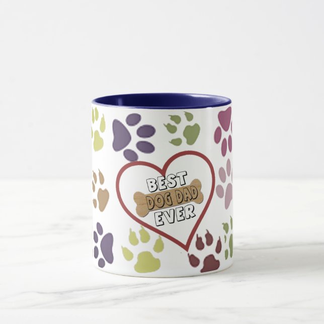 Bästa Djurälskarn Hund Pappa någonsin Hund | bästa Mugg (Center)