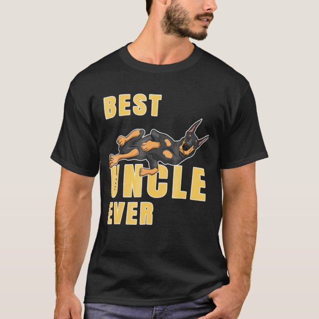 Bästa Doberman farbror någonsin T Shirt (Framsida)