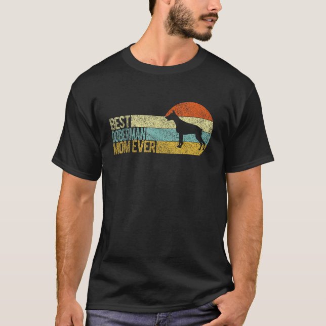 Bästa Doberman Mamma Doberman Mamma Dobie Hund Mam T Shirt (Framsida)