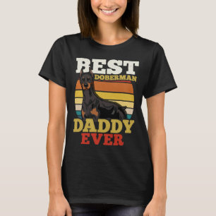 Bästa Doberman pappa Hund Pappa Fars dag T Shirt