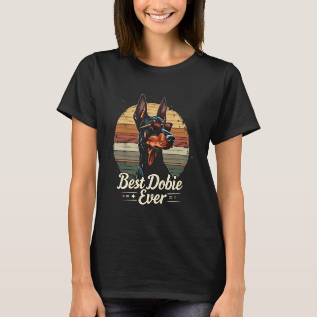 Bästa Dobie Någonsin Dobermann T Shirt (Framsida)