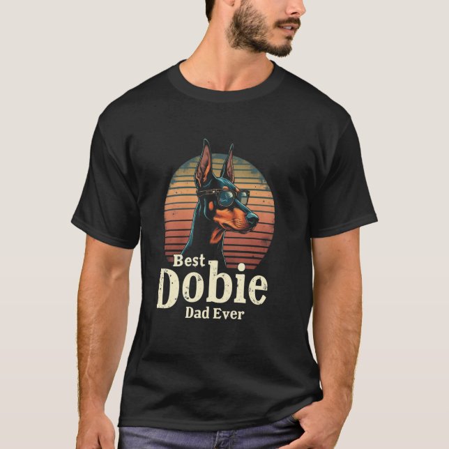 Bästa Dobie Pappa Någonsin Dobermann T Shirt (Framsida)