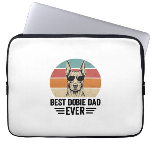 Bästa Dobie Pappa Någonsin Vintage Doberman Tröja_ Laptop Fodral