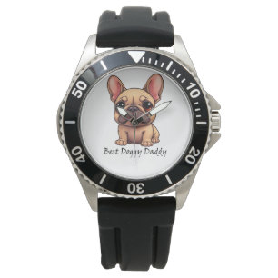 Bästa Doggy Pappa Fransk Bulldog Hunddjur Armbandsur