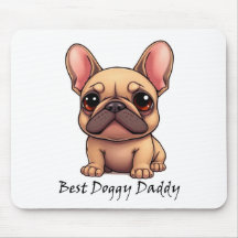 Bästa Doggy Pappa Fransk Bulldog Husdjur Hund Djur