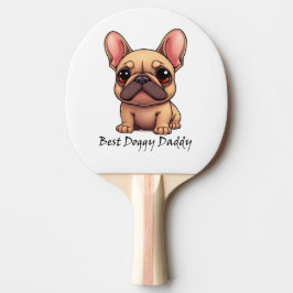 Bästa Doggy Pappa Fransk Bulldog Husdjur Hund Djur Pingisracket