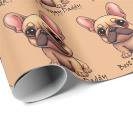 Bästa Doggy Pappa Frenchie Fransk Bulldog Hund Hus Presentpapper