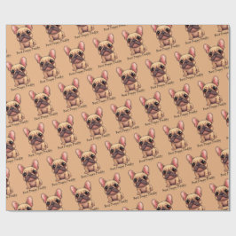 Bästa Doggy Pappa Frenchie Fransk Bulldog Hund Hus Presentpapper