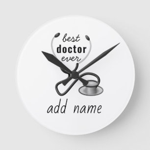 Bästa Doktor någonsin Physician Doktor Gratitude-c Rund Klocka