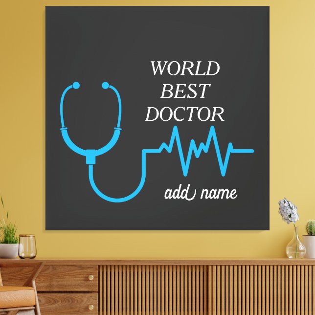 Bästa Doktor någonsin - uppskattning av världens U Canvastryck (Insitu (Vardagsrum))