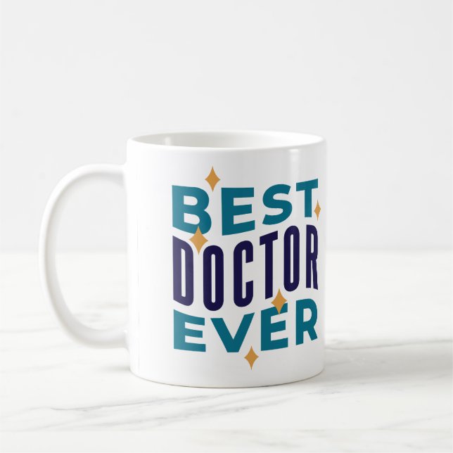 Bästa doktorn någonsin, fet text-mugg – Medicinsk  Kaffemugg (Vänster)