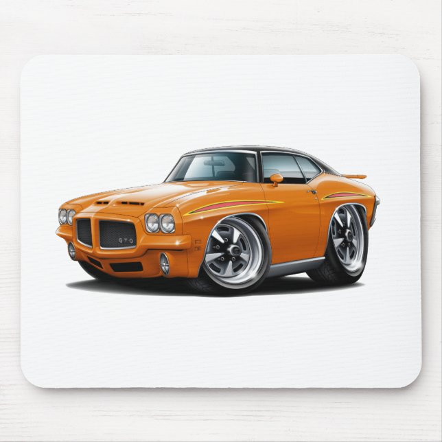 Bästa domareOrange-Svart för 1971 GTO Musmatta (Framsidan)