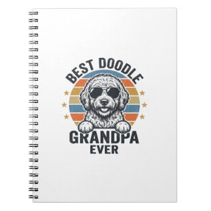 Bästa Doodle Farfar Någonsin Vintage Hund Tröja De Anteckningsbok