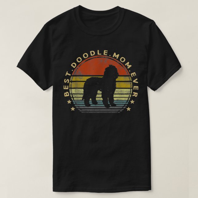 Bästa Doodle Mamma någonsin Labradoodle GoldenDood T Shirt (Design framsida)