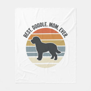 Bästa Doodle-Mamma Någonsin Vintage Hundmamma Desi Fleecefilt