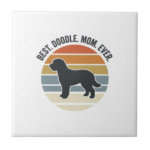 Bästa Doodle-Mamma Någonsin Vintage Hundmamma Desi Kakelplatta