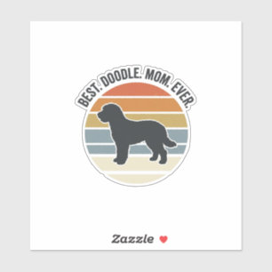 Bästa Doodle-Mamma Någonsin Vintage Hundmamma Desi Klistermärken