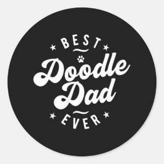 Bästa Doodle Pappa någonsin Doodle Pappa Runt Klistermärke