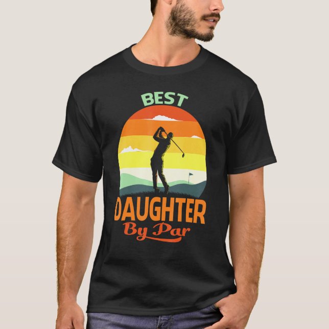 Bästa dotter efter Par Fars dag Golf T Shirt (Framsida)