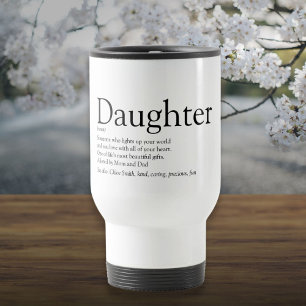 Bästa dotter någonsin Definition Svart och vit Resemugg