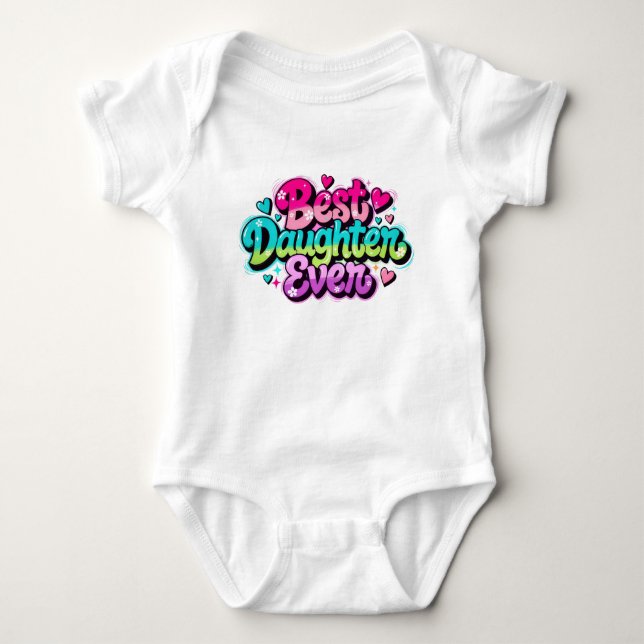 Bästa dotter någonsin (stil 1) t shirt (Framsida)
