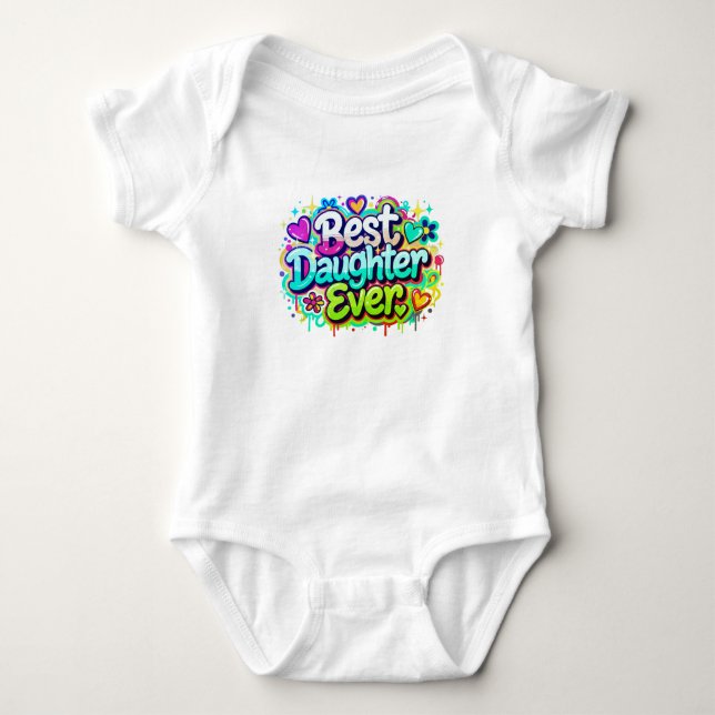 Bästa dotter någonsin (stil 2) t shirt (Framsida)