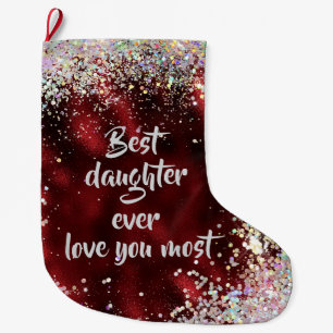 Bästa dotter stor julstrumpa