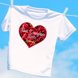 Bästa dottern någonsin Modern Red Heart Mors dag T Shirt